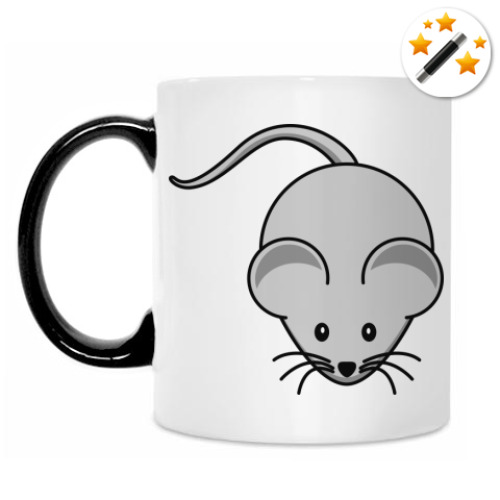 Кружка-хамелеон с принтом Мышонок