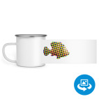 Кружка металлическая белая (круговая запечатка)