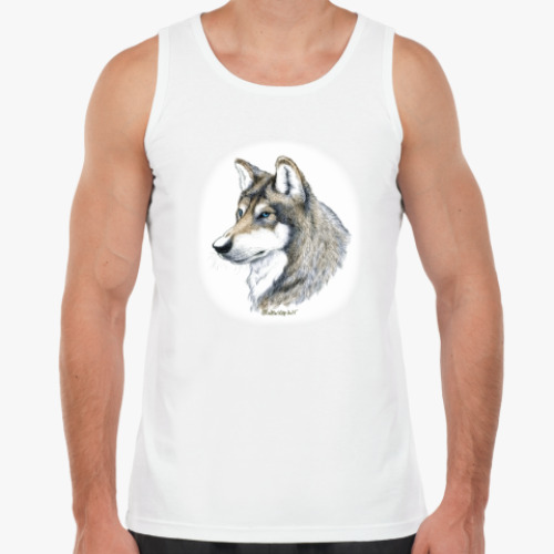 Майка с принтом 'Лесной волк'