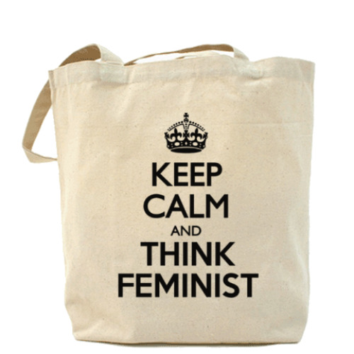 Сумка шоппер с принтом Think feminist