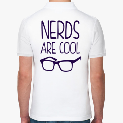 Рубашка поло с принтом Nerds are cool