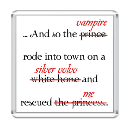 Магнит с принтом Prince or vampire?