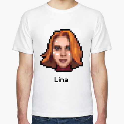 Футболка с принтом Lina  Dota 2 [ pixel ]