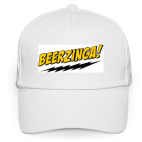 Кепка / бейсболка, белая (печать) Beerzinga!