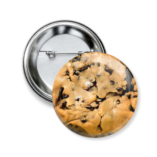 Значок 50мм с принтом Chocolate Almond Cookie Pin