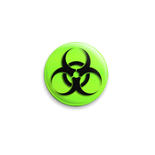 Значок 25мм с принтом BioHazard
