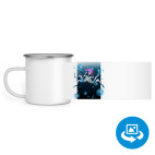 Кружка металлическая белая (круговая запечатка)