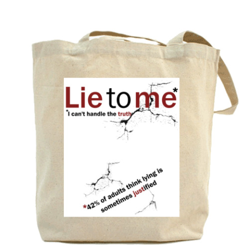 Сумка шоппер с принтом Lie to me