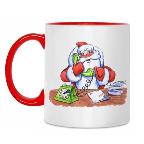 Кружка с принтом Дед Мороз