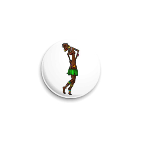 Значок 25мм с принтом Папуаска