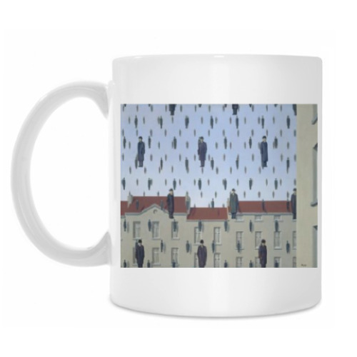 Кружка с принтом Голконда Рене Магритт