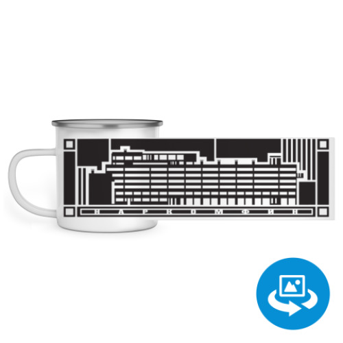 Эмалированная кружка (круговая запечатка) с принтом НАРКОМФИН