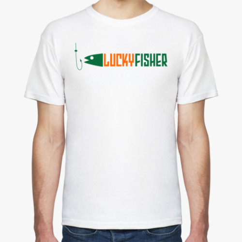 Футболка с принтом lucky fisher
