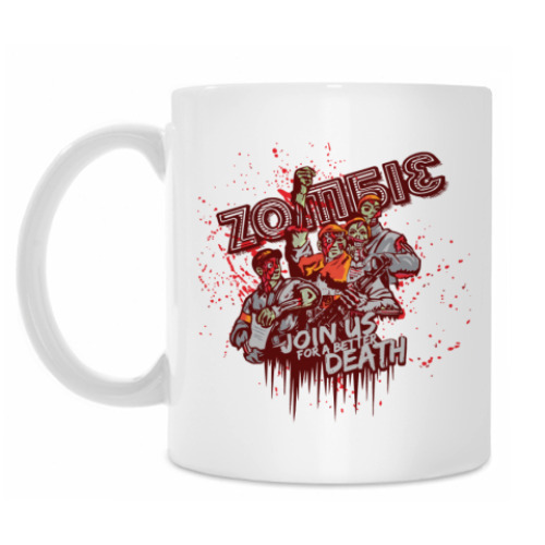 Кружка с принтом Zombie