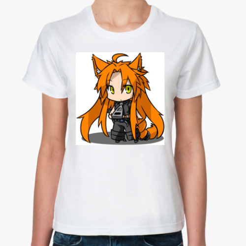 Классическая футболка с принтом  Chibi Fox