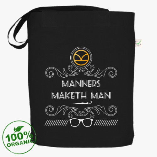 Сумка шоппер с принтом Manners Maketh Man