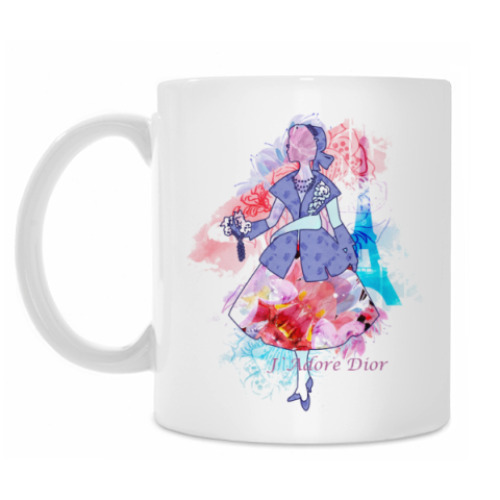 Кружка с принтом Я люблю Диор