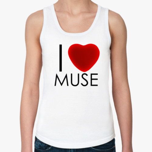 Женская майка с принтом  ILOVEMUSE