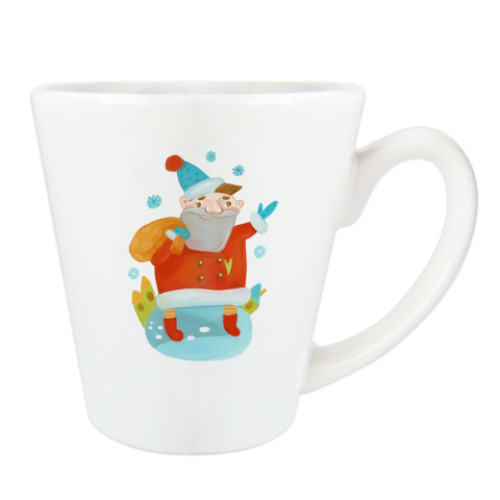 Чашка Латте с принтом Новый год