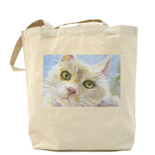 Сумка шоппер с принтом Нежный котик