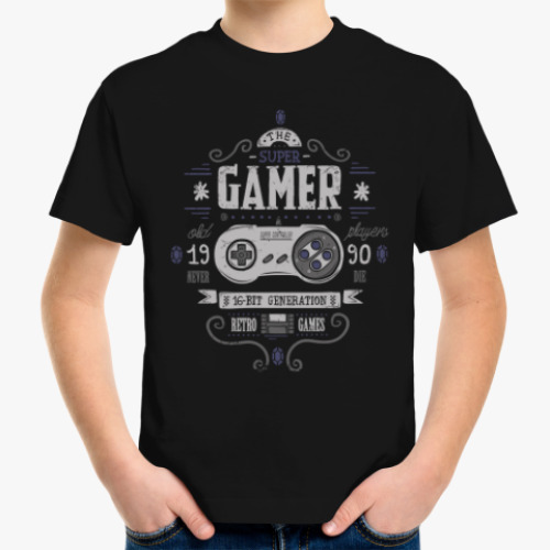 Детская футболка с принтом Геймер
