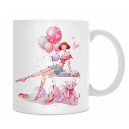 Кружка с принтом Happy Birthday