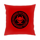 Подушка 35x35 см с цветной обратной стороной Zombie outbreak response team