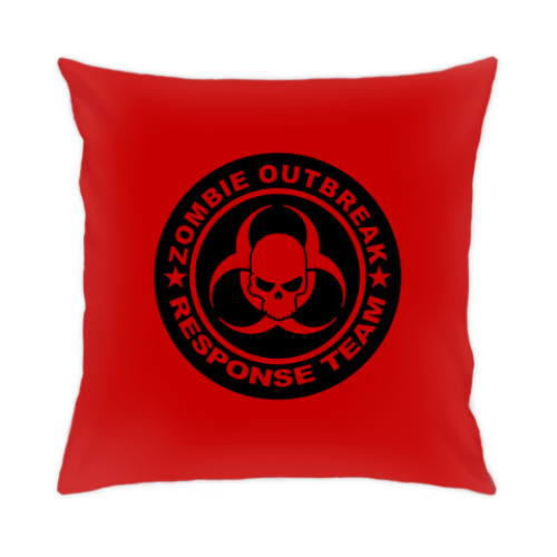 Подушка с принтом Zombie outbreak response team