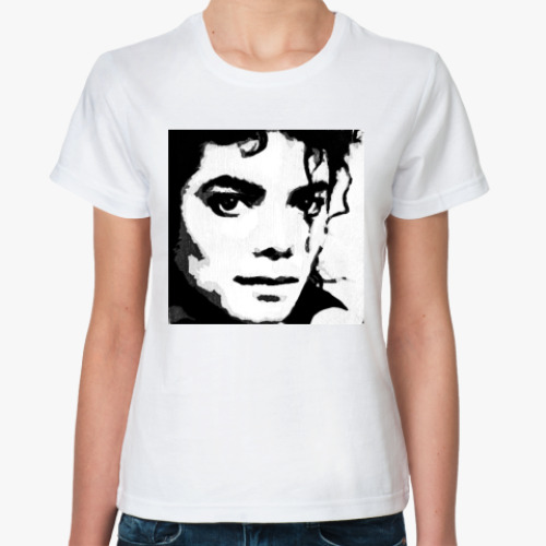 Классическая футболка с принтом Michael Jackso