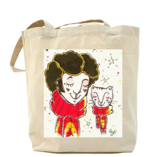 Сумка шоппер с принтом Пушкин