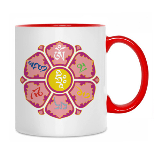 Кружка с принтом Лотос