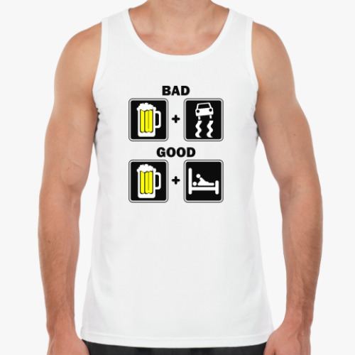 Майка с принтом BAD & GOOD