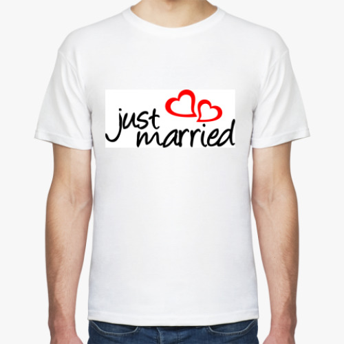 Футболка с принтом Just Married