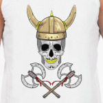 Череп викинга в шлеме с рогами