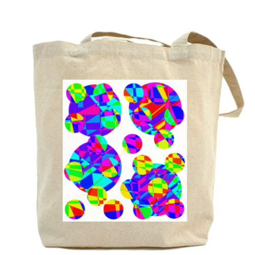 Сумка шоппер с принтом КРУГИ COLOR