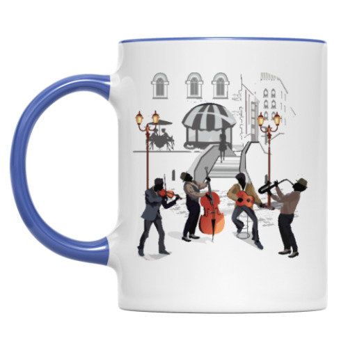 Кружка с принтом Coffee Blues