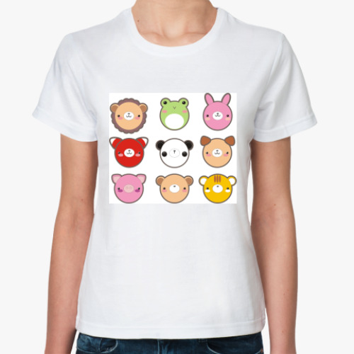 Классическая футболка с принтом 'Пушистый кавай'