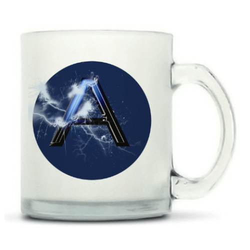 Кружка матовая с принтом Алфавит. Буква А