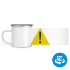 Кружка металлическая белая (круговая запечатка)