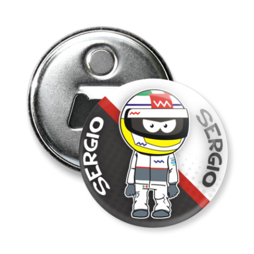 Магнит-открывашка с принтом Sergio