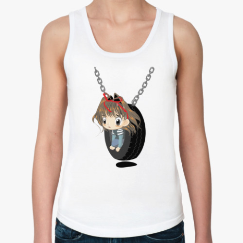 Женская майка с принтом  Качели