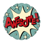 Подушка "круг", 35x35 см AWESOME!