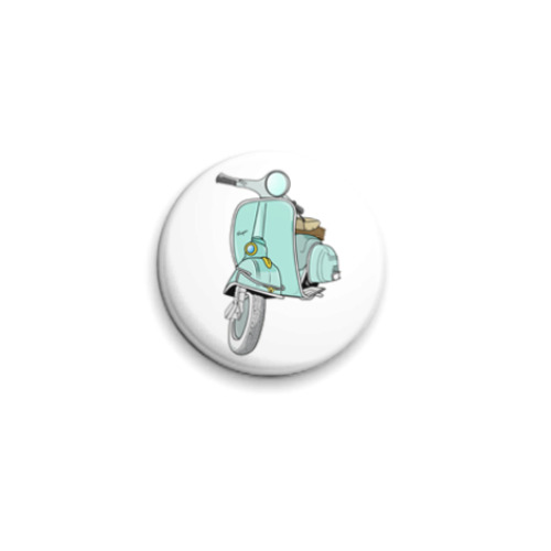 Значок 25мм с принтом  Vespa