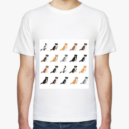 Футболка с принтом бордер колли