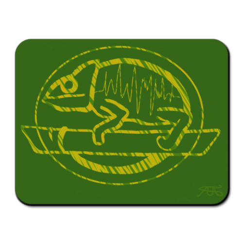 Коврик для мыши с принтом Хамелеон