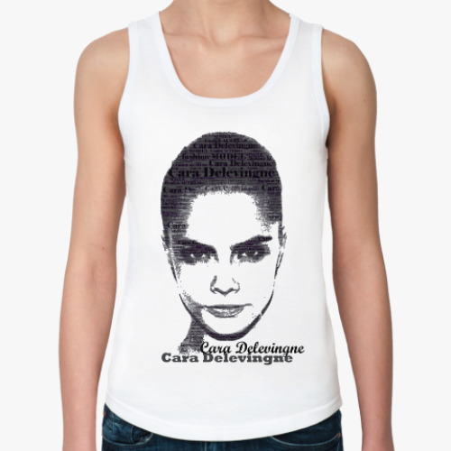 Женская майка с принтом Cara Delevingne/Кара Делевинь
