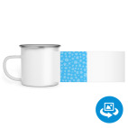 Кружка металлическая белая (круговая запечатка)