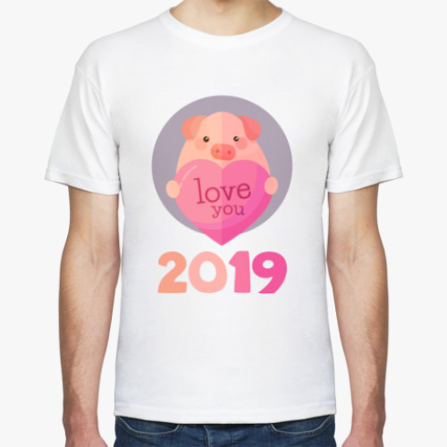 Футболка с принтом Свинья 2019