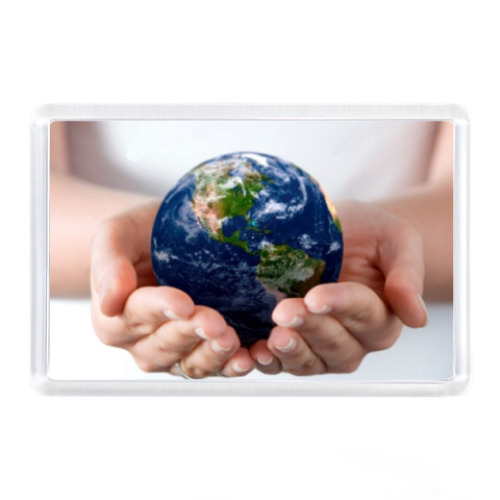 Магнит с принтом Любимая наша Земля