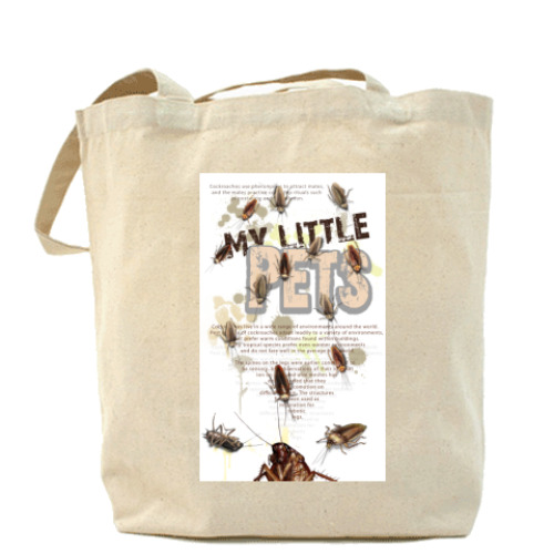 Сумка шоппер с принтом тараканы